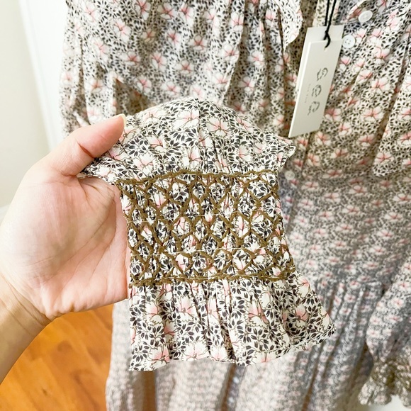 SEA New York Amalia Floral Ruffle Balloon Sleeve Dress in Blossom - Picture 8 of 11